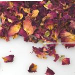 Dried Burgundy rose petals