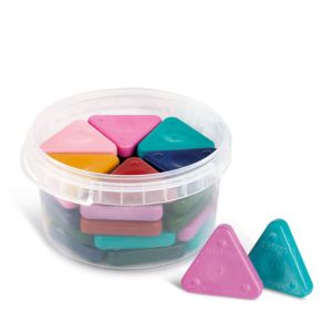 Pastel Wax triangles 30 pieces side 50 mm
